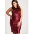 New Look Curves Sukienka koktajlowa dark burgundy N3221C04P