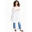 H&M Sukienka z odkrytymi ramionami 0478488001 Biały