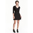 H&M Sukienka z dekoltem w serek 0457292012 Czarny