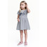 H&M Dresowa sukienka 0434043007 Biały/Ciemnoniebieskie paski