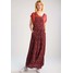 Superdry FESTIVAL Długa sukienka burgundy SU221C06J