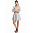 H&M Dżersejowa sukienka 0354803001 Grey marl