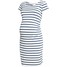 H&M MAMA Dżersejowa sukienka 0398550006 Biały/Ciemnoniebieskie paski