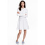 H&M Dzianinowa sukienka 0504328001 Biały