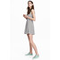 H&M Dżersejowa sukienka 0467302034 Biały/Czarne paski