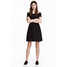H&M Sukienka z marszczeniem 0481148012 Czarny
