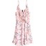 H&M Kopertowa sukienka z falbanami 0494023006 Jasnoróżowy