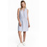 H&M Sukienka z kory 0474401001 Niebieski/Białe paski