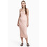 H&M Sukienka w prążki 0272591016 Pudrowy