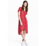 H&M Kopertowa sukienka z krepy 0483063005 Czerwony/Kropki