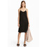 H&M Dżersejowa sukienka do kolan 0526130002 Czarny