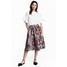 H&M Spódnica z żakardowej tkaniny 0534245001 Czarny/Kwiaty