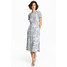 H&M Wzorzysta sukienka z jedwabiu 0483738002 Biały/Wzór