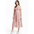 H&M Sukienka z odkrytymi ramionami 0484134005 Jasnoróżowy