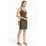 H&M Dżersejowa sukienka 0383462007 Ciemna zieleń khaki