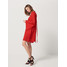 Mohito Czerwona sukienka z rozszerzanymi rękawami RZ440-33X