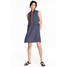 H&M Wzorzysta sukienka z falbanką 0509072002 Ciemnoniebieski