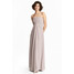 H&M Drapowana sukienka bandeau 0481005002 Jasny pudroworóżowy