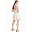 H&M Krótka sukienka z koronki 0487825001 Naturalna biel