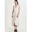 Karen Millen FLUID CHECKED Długa sukienka white KM521C041