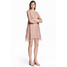 H&M Krótka sukienka z koronki 0521714002 Pudroworóżowy