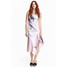 H&M Sukienka z włókniny 0486675001 Jasnoróżowy/Kwiaty