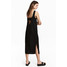 H&M Dżersejowa sukienka 0491988008 Czarny