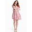 H&M Sukienka z domieszką lyocellu 0489786002 Różowy