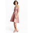 H&M Krótka sukienka bandeau 0496900003 Antyczny róż