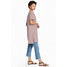 H&M Sukienka typu T-shirt 0514124002 Burgund/Paski