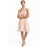 H&M Krótka sukienka 0510458001 Pudroworóżowy