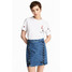 H&M Sznurowana spódnica dżinsowa 0527147001 Niebieski denim