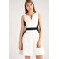 Karen Millen TEXTURED EYELET DETAIL COLLECTION Sukienka letnia black/white KM521C040