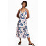 H&M Kopertowa sukienka we wzory 0484207001 Jasnoróżowy/Palmy