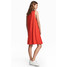 H&M Dżersejowa sukienka w serek 0491168008 Czerwony