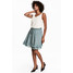 H&M Krótka spódnica z bawełny 0528288001 Matowa zieleń