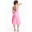 H&M Sukienka z dekoltem w serek 0543777004 Różowy