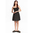 H&M Sukienka z marszczeniem 0519248006 Czarny
