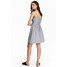 H&M Krótka sukienka 0504113002 Biały/Czarny wzór