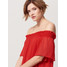 Mohito Czerwona sukienka z prostym dekoltem QY465-33X