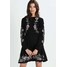 New Look POPPY EMBROIDERED SKATER Sukienka letnia black NL021C0L2