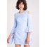 Missguided COLD SHOULDER Sukienka letnia light blue M0Q21C0GY