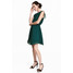H&M Sukienka z falbankowym rękawem 0509637002 Ciemnozielony/Kropki