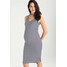Topshop Maternity Sukienka z dżerseju off-white/dark blue TP721G09S
