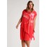 Live Unlimited London CORAL FLORAL Sukienka letnia red L0J21C01C