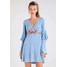 Neon Rose EMBROIDERED BABYDOLL Sukienka letnia blue NR421C00G