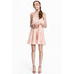 H&M Sukienka z ażurowym haftem 0518729001 Pudroworóżowy