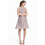 H&M Plisowana sukienka z szyfonu 0532449001 Szarofioletowy