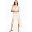 H&M Koronkowa sukienka 0497556001 Naturalna biel