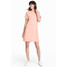 H&M Bawełniana sukienka T-shirtowa 0544310001 Jasnomorelowy